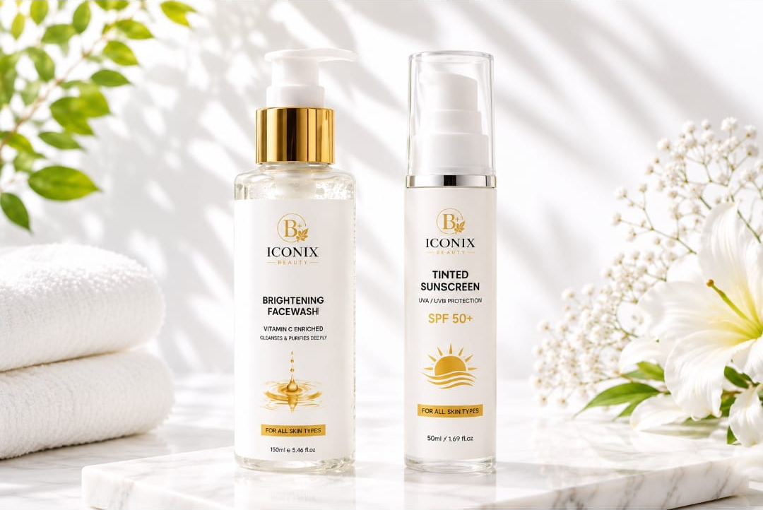 Tinted Sunscreen and Face Wash